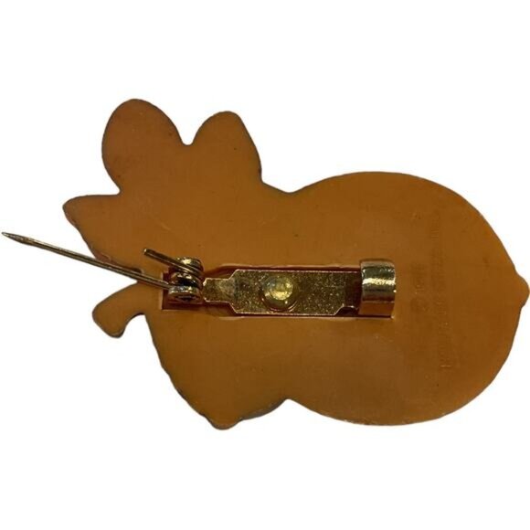 Vintage Hallmark Mouse Acorn Brooch Pin Fall Leaf Design 1978 - Picture 7 of 8